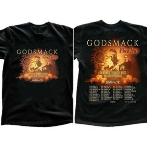 Godsmack Vibez Tour 2024 2 Sided Hard Rock Concert Fan T-Shirt